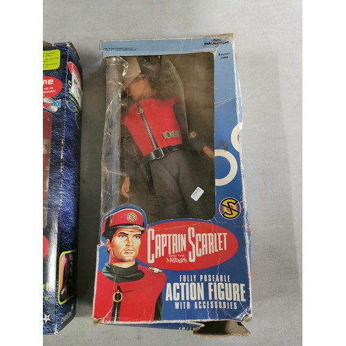 24 - Collectable Captain Scarlet action figures, two are in original boxes along with a Toy Story woody d... 