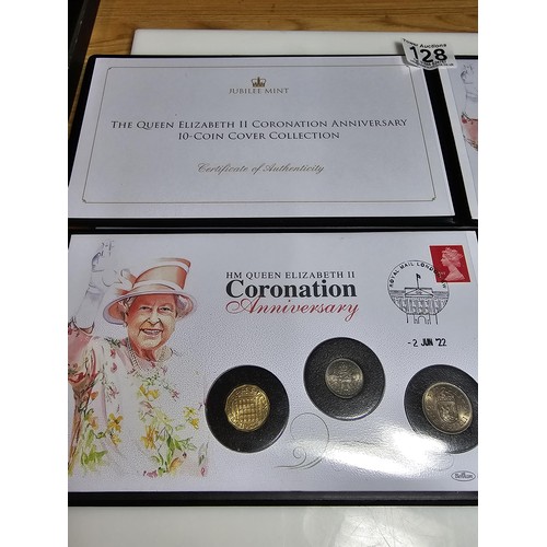 128 - A complete Jubilee mint collection The Queen Elizabeth II Coronation anniversary 10 coin cover which... 