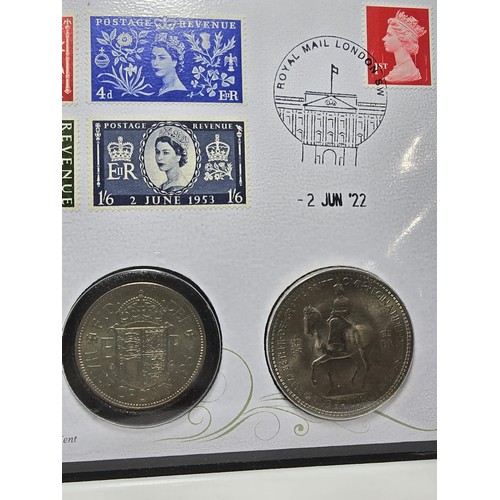 128 - A complete Jubilee mint collection The Queen Elizabeth II Coronation anniversary 10 coin cover which... 