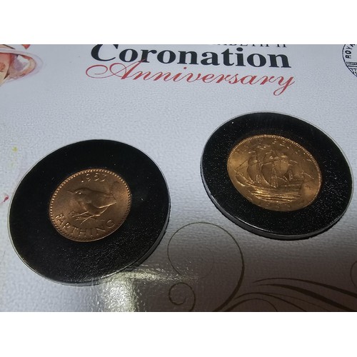 128 - A complete Jubilee mint collection The Queen Elizabeth II Coronation anniversary 10 coin cover which... 