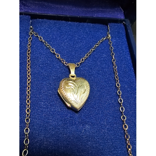 146 - Boxed Excalibur 925 sterling silver heart locket and 18