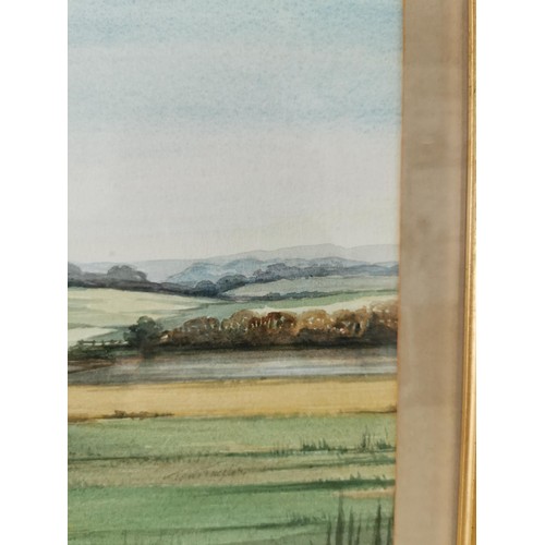 90 - Original gilt framed and glazed watercolour signed by artist Tom Taylor, titled Wiltshire. Beautiful... 