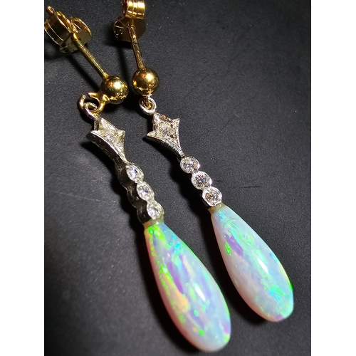 167 - Stunning pair of as new unused 925 silver statement earrings with opal drops which features excellen... 