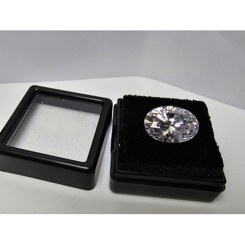 228 - A stunning rare and large 8ct oval moissanite diamond size of 14mm x 10mm with full report, the mois... 