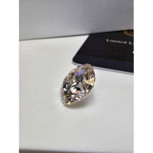 229 - A stunning rare and large cushion cut 7ct moissanite diamond with a size of 11mm x 11mm with full re... 