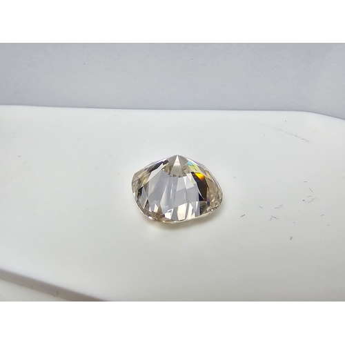 229 - A stunning rare and large cushion cut 7ct moissanite diamond with a size of 11mm x 11mm with full re... 