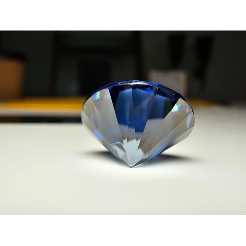 232 - A stunning rare and large 10ct Light Royal Blue Moissanite Diamond with a diameter of 14mm with full... 