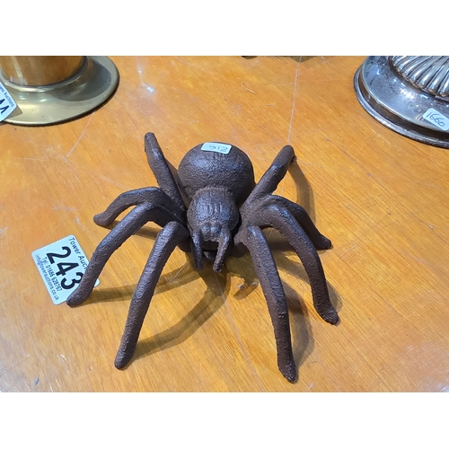 243 - A good quality cast iron spider / tarantula figure which can be freestanding or wall hanging. Width ... 