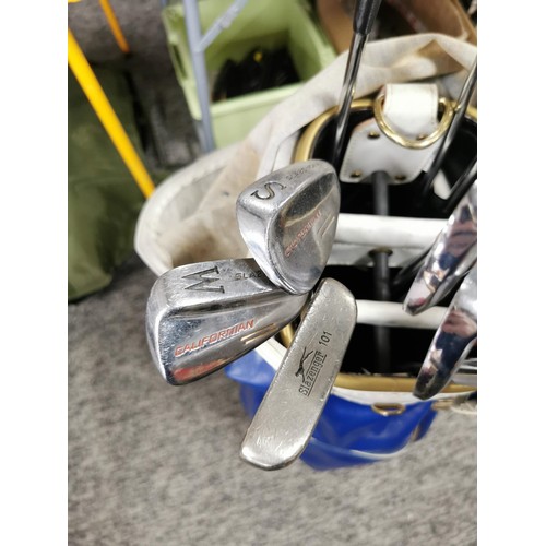 1 - A full set of Slazenger California golf irons along with 2x Slazenger California wedges, a Slazenger... 