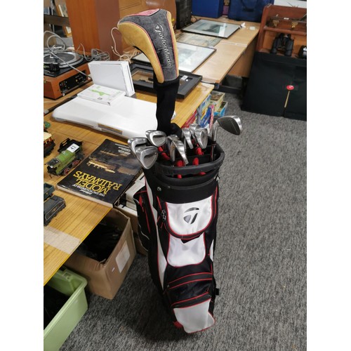 3 - A full set of Taylor Made super steel burner golf irons along with a Taylor Made R7 Draw 460 (10.5) ... 