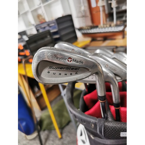 3 - A full set of Taylor Made super steel burner golf irons along with a Taylor Made R7 Draw 460 (10.5) ... 