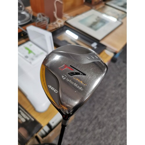 3 - A full set of Taylor Made super steel burner golf irons along with a Taylor Made R7 Draw 460 (10.5) ... 