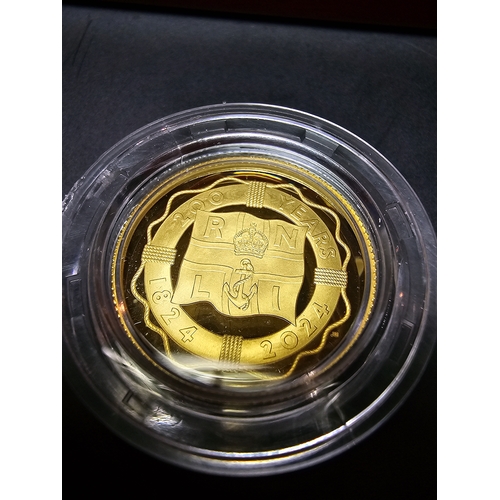 294 - The Royal Mint 2024 1/4oz Gold Proof £25 Coin - 200 years of the Lifeboats RNLI. The £25 denominatio... 