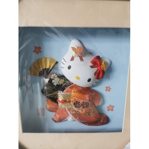 27 - A new and sealed Sanrio Tokyo Hello Kitty Kimono framed shadow box complete with original box, bough... 