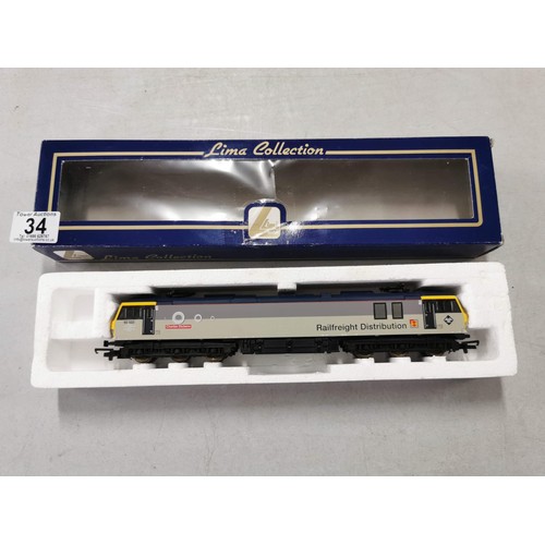 34 - Lima Collection Boxed 00 Gauge Class 92022 'Charles Dickens' Distribution livery Locomotive.