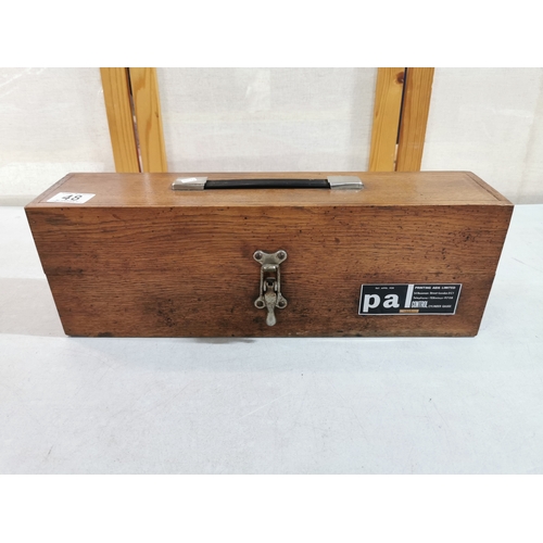 48 - Vintage cased paL control cyclinder gauge in good overall condition in its original case.