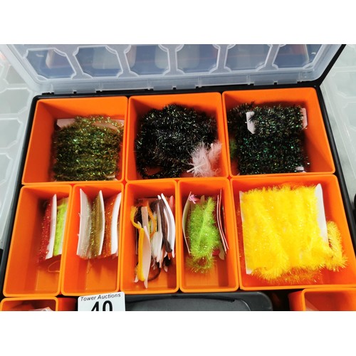 40 - Tactix 3 piece storage box organizer ideal for fishing and comes complete with fly making accessorie... 