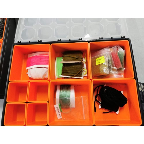 40 - Tactix 3 piece storage box organizer ideal for fishing and comes complete with fly making accessorie... 