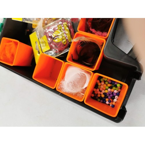 40 - Tactix 3 piece storage box organizer ideal for fishing and comes complete with fly making accessorie... 