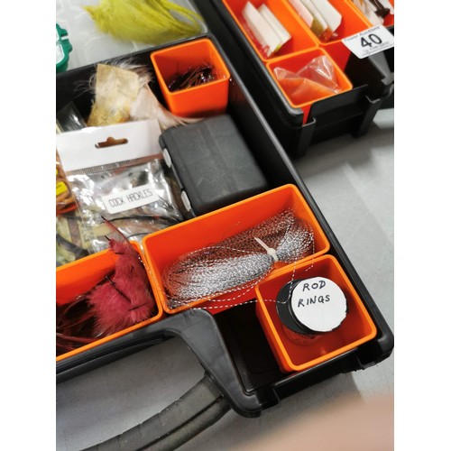 40 - Tactix 3 piece storage box organizer ideal for fishing and comes complete with fly making accessorie... 