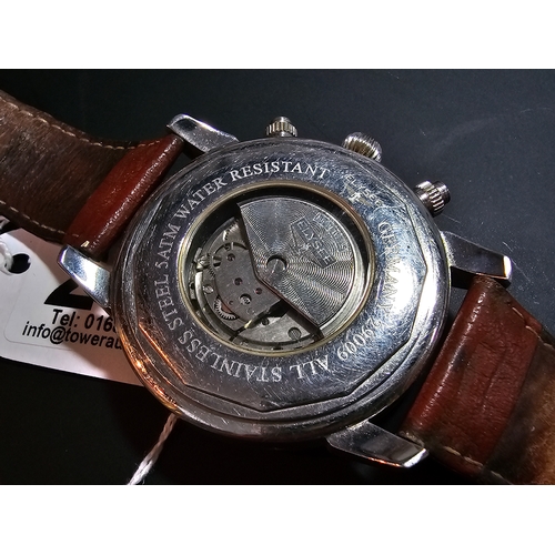 286 - A good 35 jewel Automatic gents chronograph watch by Elysee (Dusseldorf Germany) with day, date and ... 