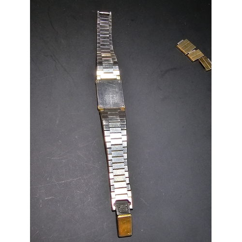 291 - Very attractive slim design gold tone unisex quartz watch by Lassale (Seiko) from the 1980's which i... 