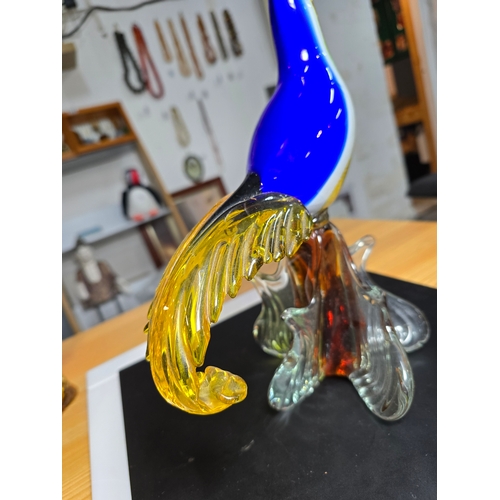 173 - 2x large and impressive Genuine Murano Venetian Glass figures to include a large red fish figure wit... 