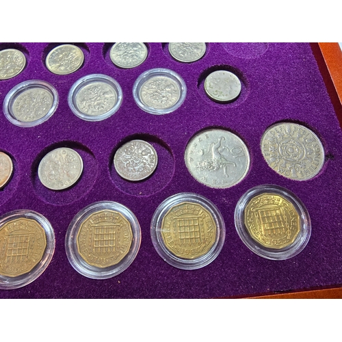 177 - A part complete collection of the Queen Elizabeth II Pre-Decimal Coin Collection. All fitted in a ni... 