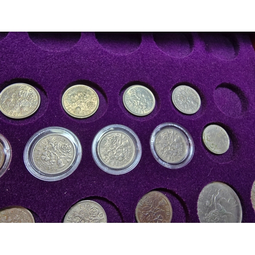 177 - A part complete collection of the Queen Elizabeth II Pre-Decimal Coin Collection. All fitted in a ni... 