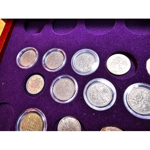 177 - A part complete collection of the Queen Elizabeth II Pre-Decimal Coin Collection. All fitted in a ni... 