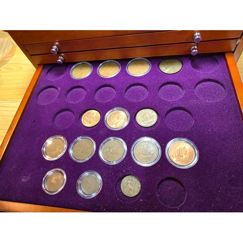 177 - A part complete collection of the Queen Elizabeth II Pre-Decimal Coin Collection. All fitted in a ni... 