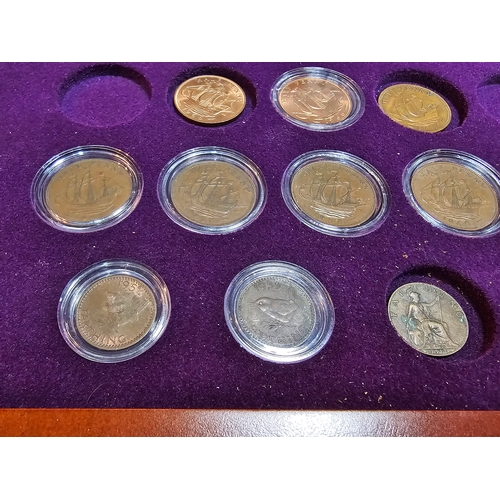 177 - A part complete collection of the Queen Elizabeth II Pre-Decimal Coin Collection. All fitted in a ni... 