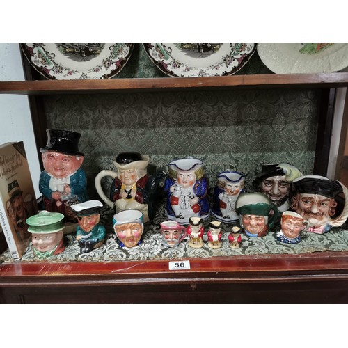 56 - A large quantity of various Toby character jugs including some that are rare, the collection include... 