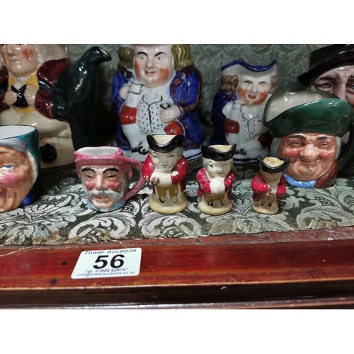 56 - A large quantity of various Toby character jugs including some that are rare, the collection include... 