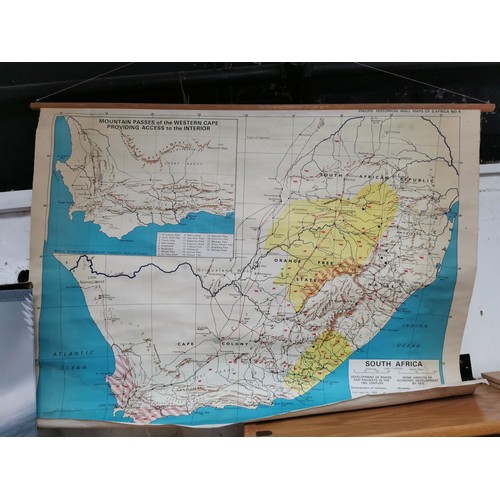 57 - Good quality vintage cotton map of South Africa printed by George Philip and Son, No. 6 in good orde... 