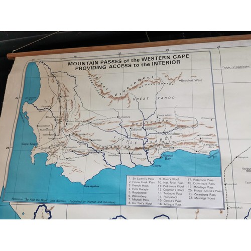 57 - Good quality vintage cotton map of South Africa printed by George Philip and Son, No. 6 in good orde... 