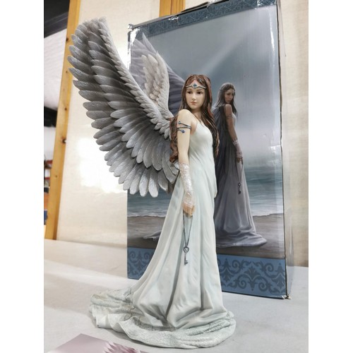 68 - Large boxed Nemesis Now Angel figure in resin - Anne Stokes Spirit Guide Limited Edition number 2075... 