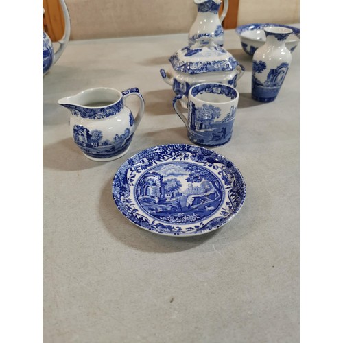 70 - Quantity of blue and white Spode china pieces to include large and small ewer and basin, large and s... 