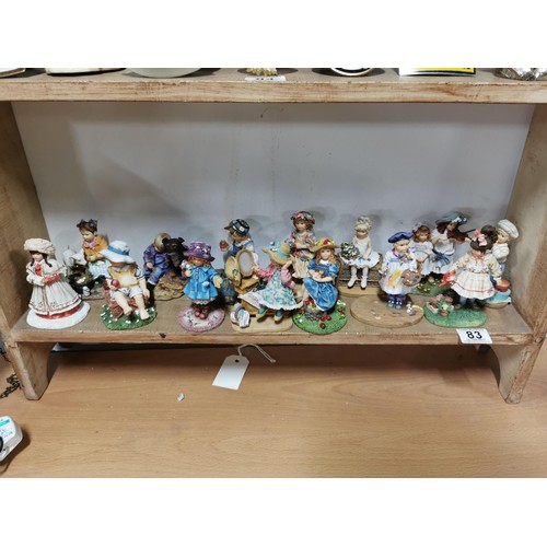 83 - Large collection of 14x Christine Haworth figures by the Leonardo collection, inc Little Miss Greenf... 