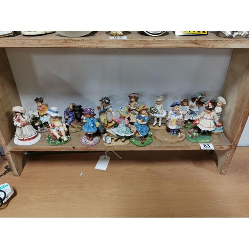 83 - Large collection of 14x Christine Haworth figures by the Leonardo collection, inc Little Miss Greenf... 