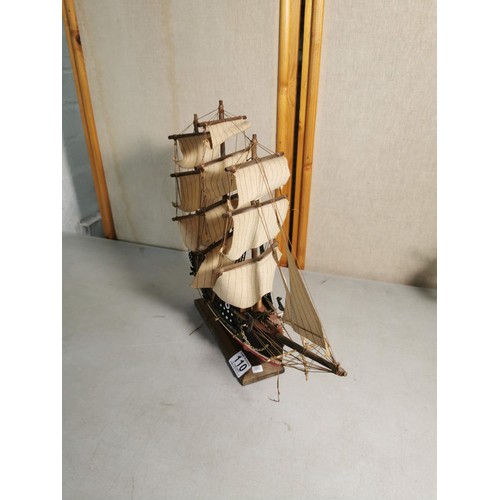 110 - 2x wooden ship ornaments very well detailed both standing on display stands inc Santa Maria 1492 and... 