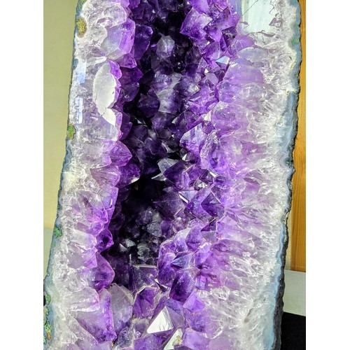 314 - A very large and impressive amethyst cathedral church geode in A grade quality standing at an impres... 