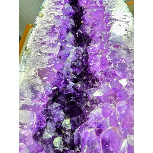 314 - A very large and impressive amethyst cathedral church geode in A grade quality standing at an impres... 