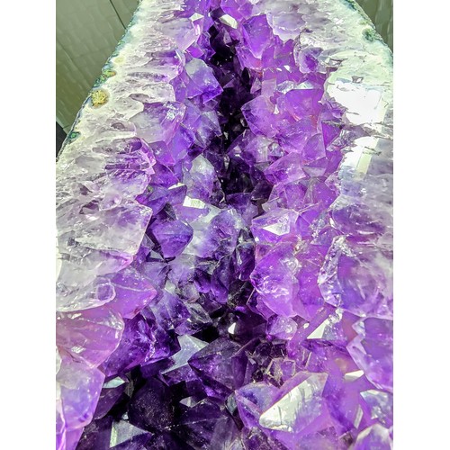 314 - A very large and impressive amethyst cathedral church geode in A grade quality standing at an impres... 