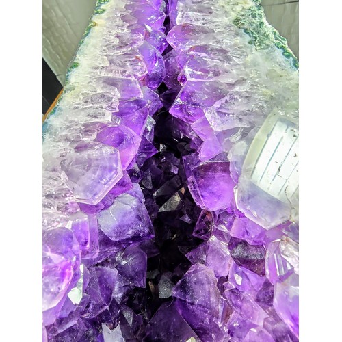 314 - A very large and impressive amethyst cathedral church geode in A grade quality standing at an impres... 