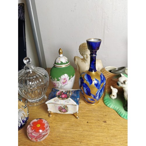 162 - Quantity of collectables inc an antique silver plate coffee pot, various collectables incl. small an... 