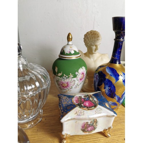 162 - Quantity of collectables inc an antique silver plate coffee pot, various collectables incl. small an... 