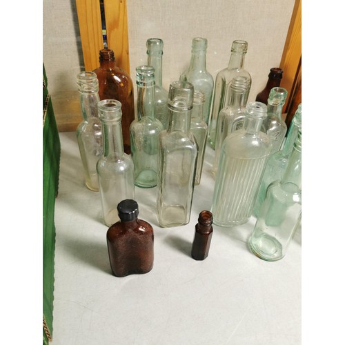 171 - Box containing a large quantity of vintage bottles inc Camp Coffee, medical bottles, beer bottles, w... 