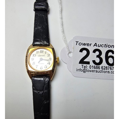 236 - An attractive ladies ingersoll 15 jewel mechanical watch in excellent clean condition with a clean a... 