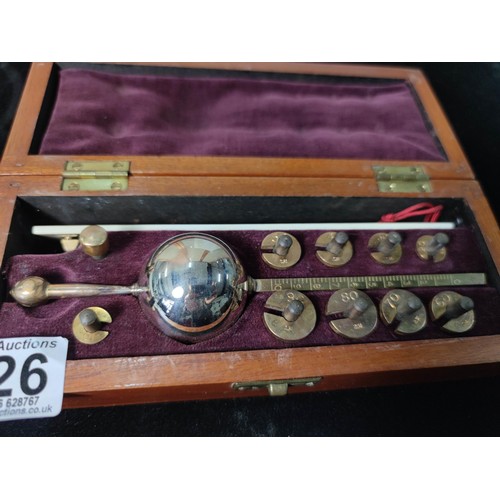 326 - A good antique cased hydrometer by G.H.Zeal ltd London, the set looks fully complete which includes ... 